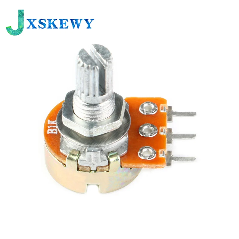 5pcs WH148 B1K B2K B5K B10K B20K B50K B100K B500K 3Pin 15mm Shaft Amplifier Dual Stereo Potentiometer 1K 2K 5K 10K 50K 100K 500K |