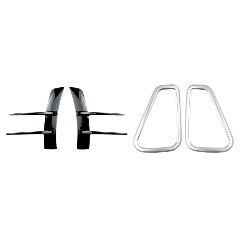 

4 шт. автомобильные аксессуары: 2 шт. автомобильный передний бампер, спойлер, фланцевый ветровой нож и 2 шт. боковых крышек для вентиляционног...