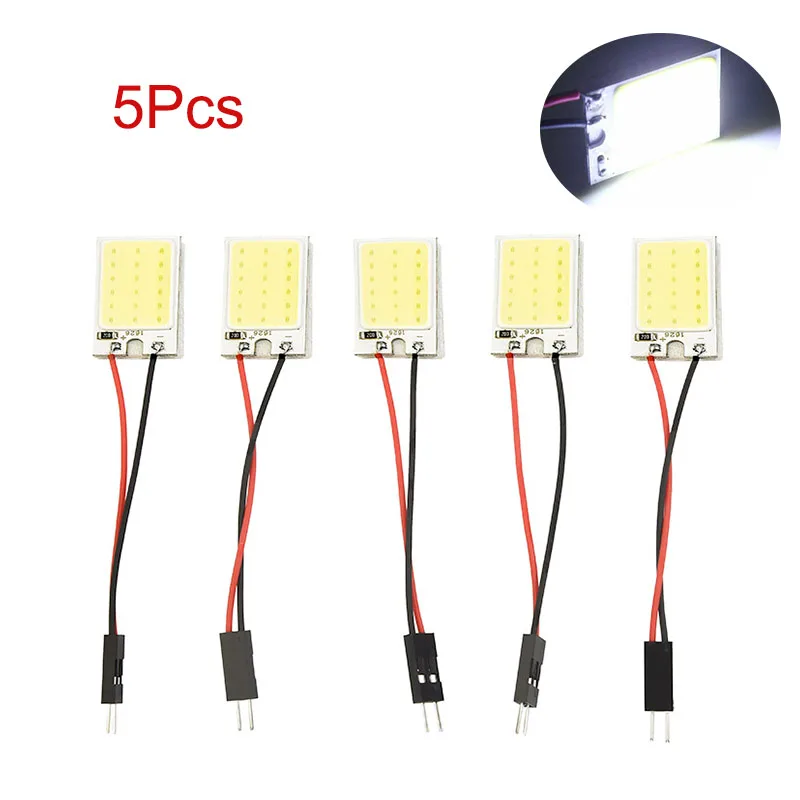 

5 шт., белые автомобильные лампы для чтения T10 W5w