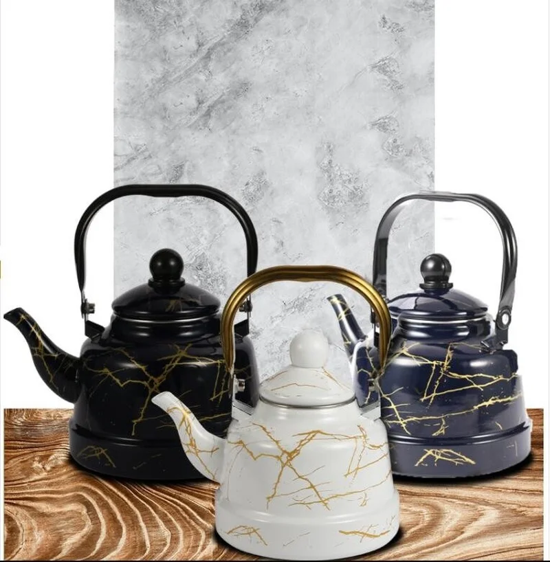 

Утолщенный Универсальный высокоемкий эмалированный чайник, чайник для чая, воды, чайный чайник, индукционная плита, газовая плита, кофейник...