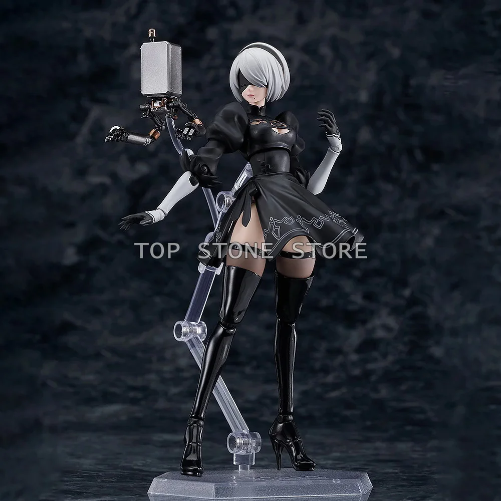 Фото Figma # Фигурка Yorha 2B (643) из ПВХ, подвижная коллекционная модель, игрушка-кукла, настольное украшение, аниме-фигурка Yorha 2B, праздничный подарок №2