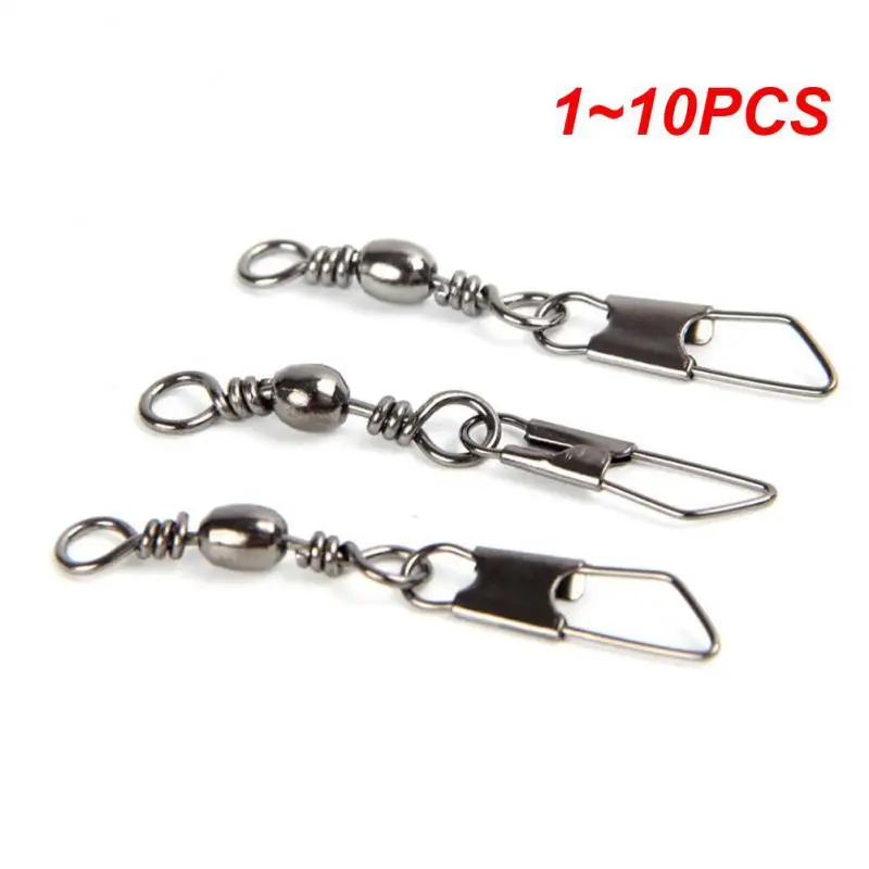 

1~10PCS Meredith/Lot Fishing Connector Pin Bearing Rolling Swivel Stainless Steel with Snap Fishhook Lure Tackle Accessorie