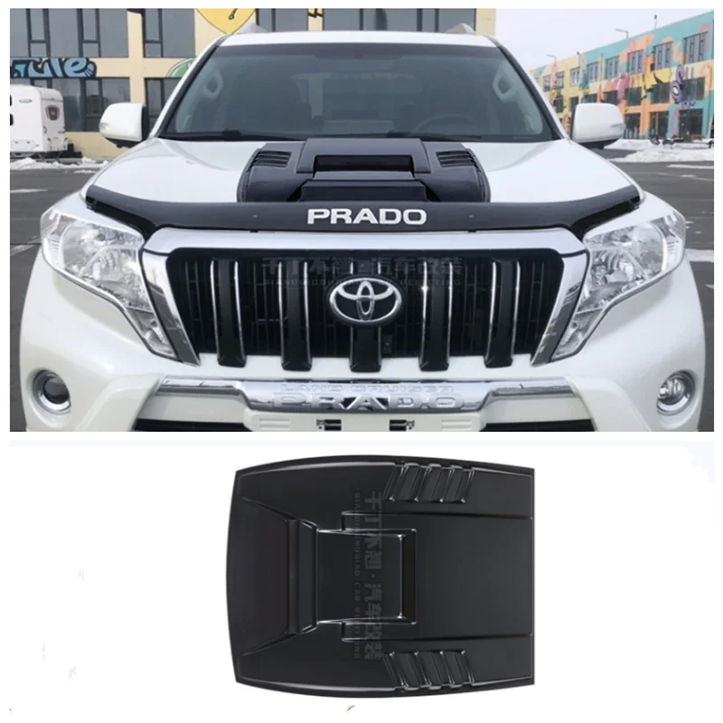 

For Toyota Prado 2005-2023 High Quality ABS Black Front Bumper Engine Hood Vent Cover Decorative