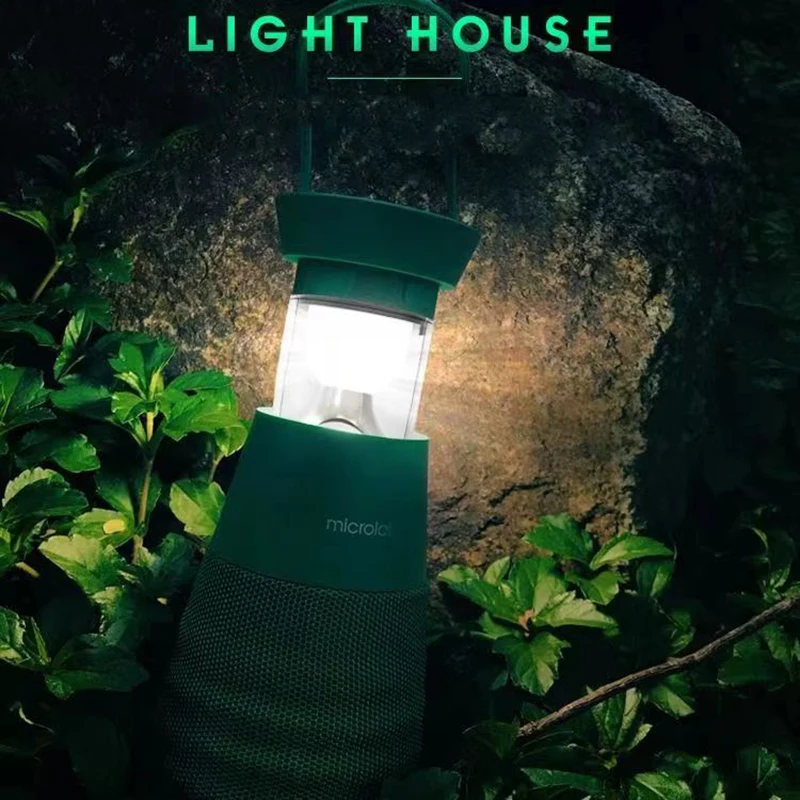 

Microlab Lighthouse IP65 Waterproof Portable Bluetooth Speaker Outdoor 3D Surround Subwoofer Associated Soundlink Revolve+