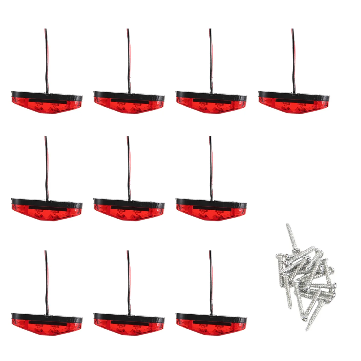

10X Red LED 2.5Inch 2 Diode Light Oval Clearance Trailer Truck Side Marker Lamp