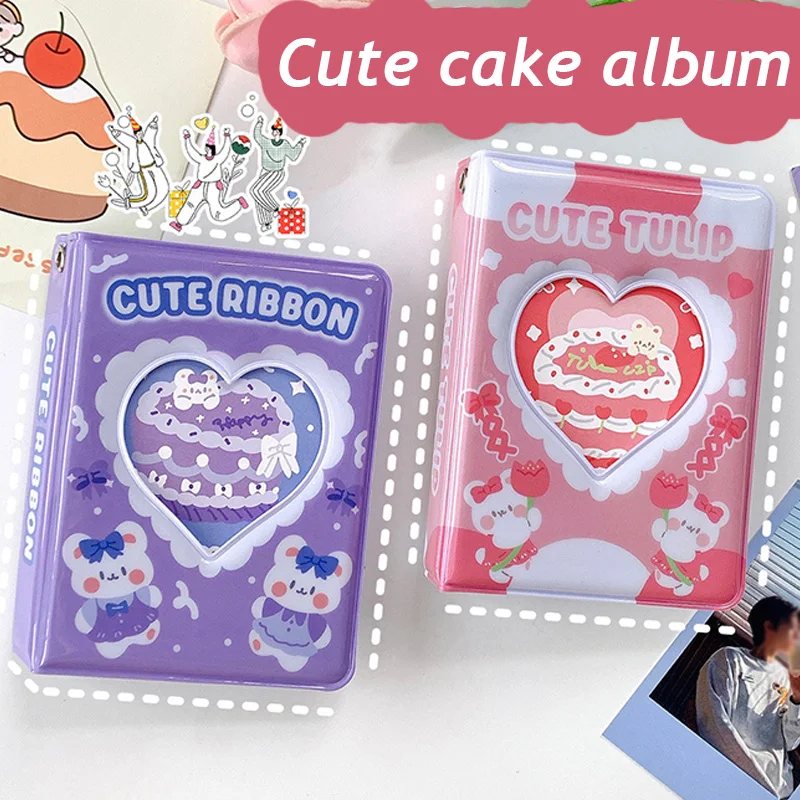 

INS Style 3 inch Photo Album Cute Heart Hollow Star Chasing Album Korean Collection Book Exquisite Home Decoration 40 Grids