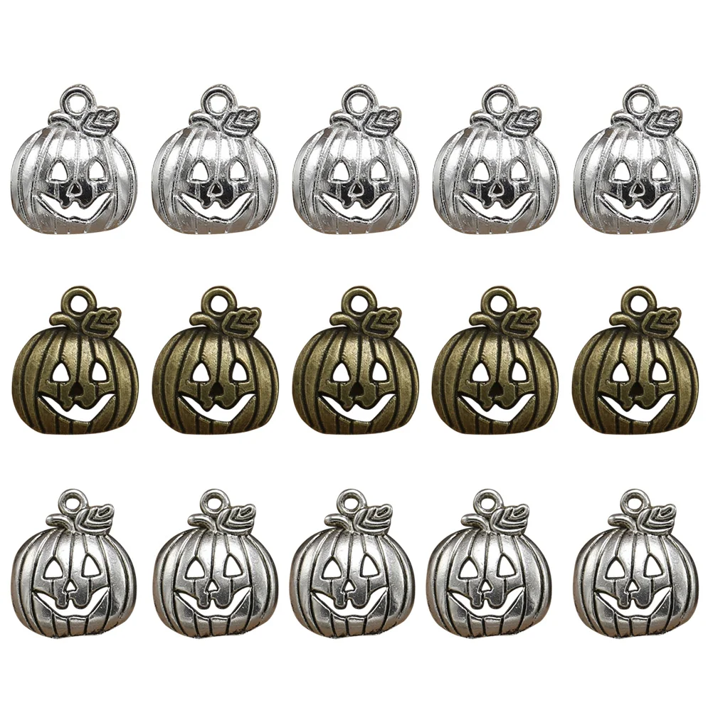 

15 Pcs Jack Lantern Pendant Bracelet Pendants Halloween Pumpkin Copper