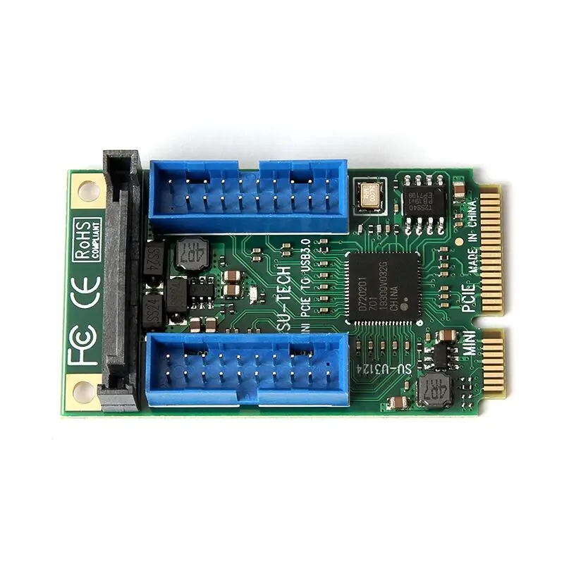 Плата расширения Mini PCI-E на USB 3,0, 15pin SATA