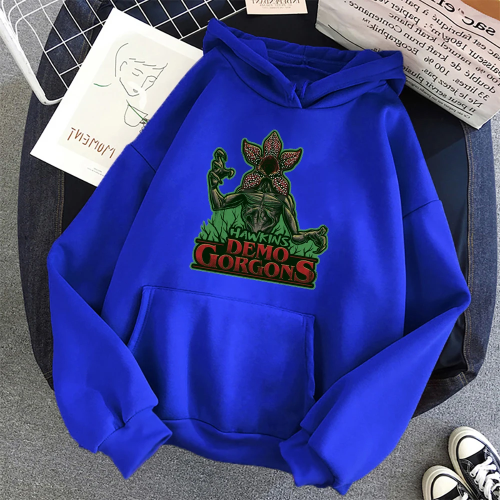

Hawkins Demogorgons TV Show Hoodie Men Casual Loose Sweatshirts Fleece Hooded Streetwear Hip Hop Harajuku Mens Hoodies