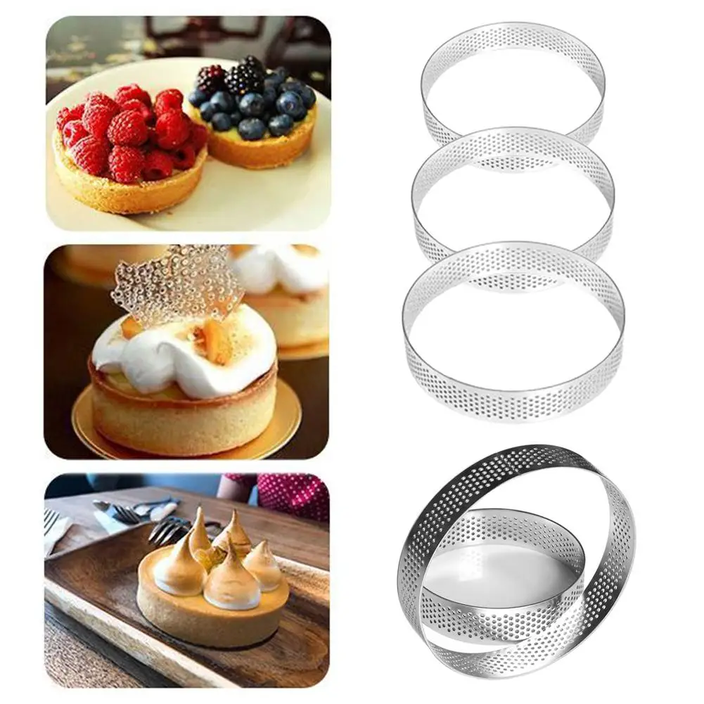 Перфорированная круглая Tart из нержавеющей стали форма для фруктового пирога