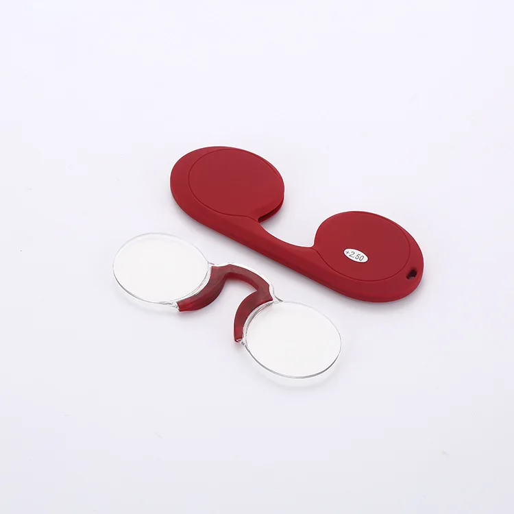 Портативные Силиконовые карманные очки для чтения с зажимом носа мужчин и женщин