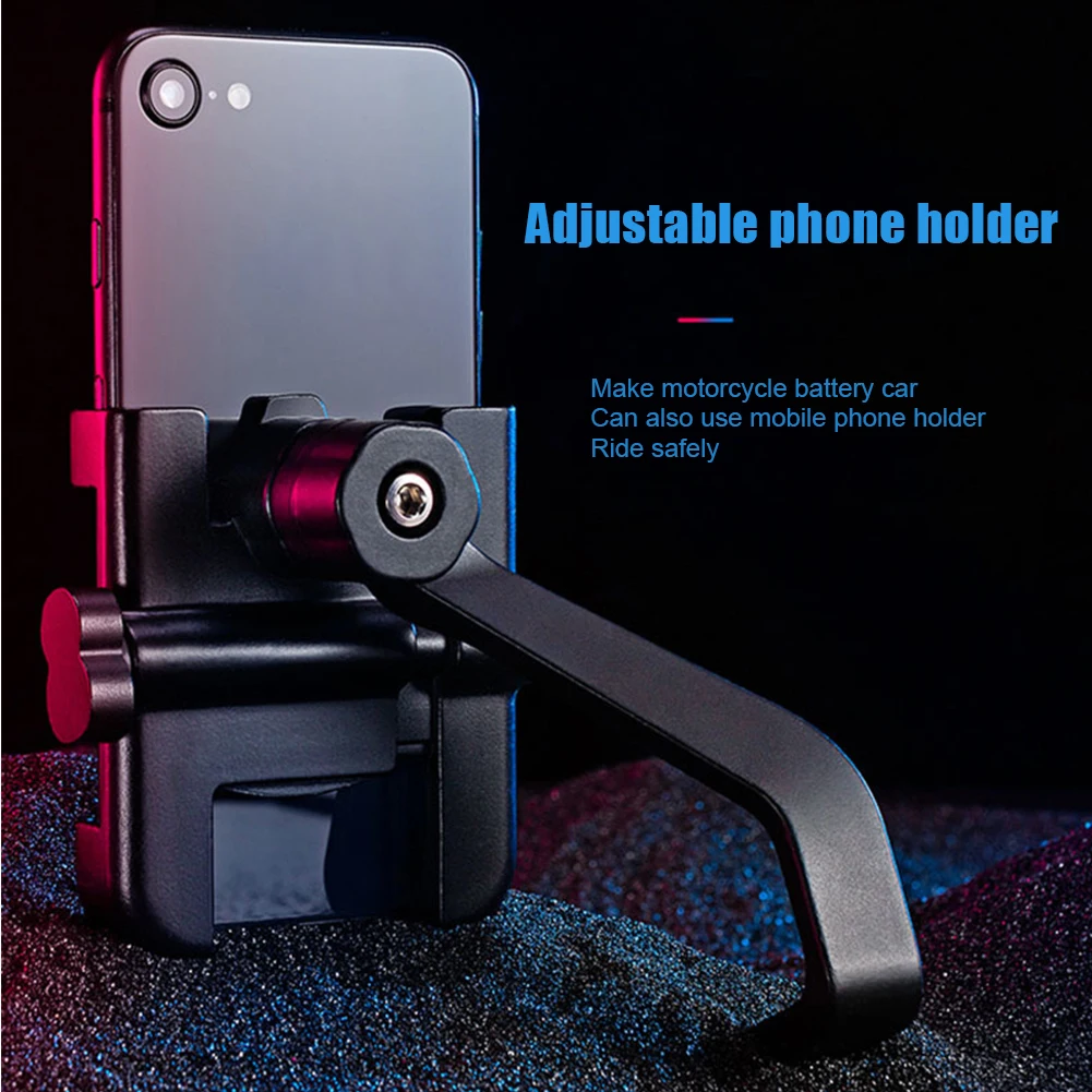 

Aluminum Alloy Motorcycle Bike Phone Holder Bicycle GPS Bracket Bike Support Clip Mirror Bicycle Handlebar Mobile Phone Holder