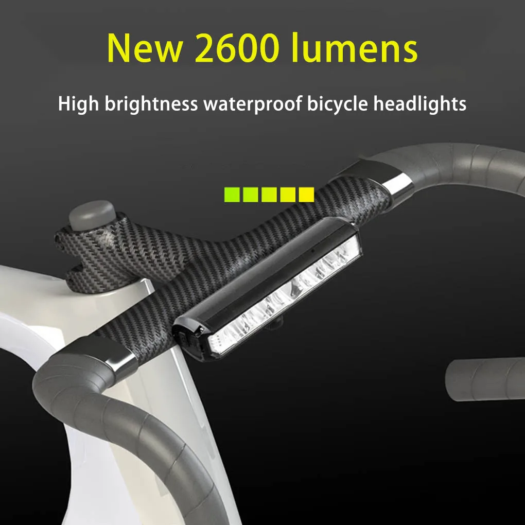

Bike Front Light Waterproof Type-c Flashlight Cycling Hiking Fishing Torch Headlight Power Bank Bicycles Accessory