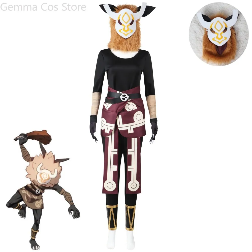 Костюм для косплея из аниме-игры Genshin Impact Hilichurl головной убор в виде