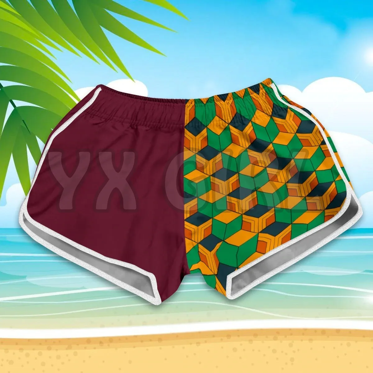 Demon Slayer Giyuu   3D All Over Printed Shorts Quick Drying Beach Shorts Summer Beach Swim Trunks