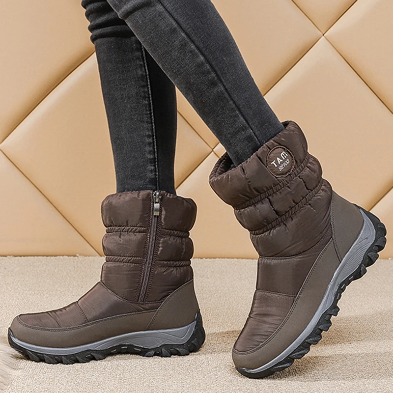 Зимние сапоги женская обувь на плоской подошве платформе женские повседневные