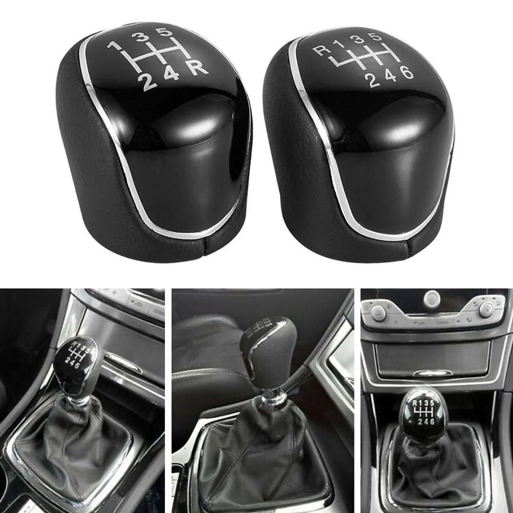 

5 6 Speed Car LeatherShift knob Shifter Handball Thread Short Auto Accessories For Ford Mondeo 4 Mk4 Kuga Focus Mk2 S-Max C