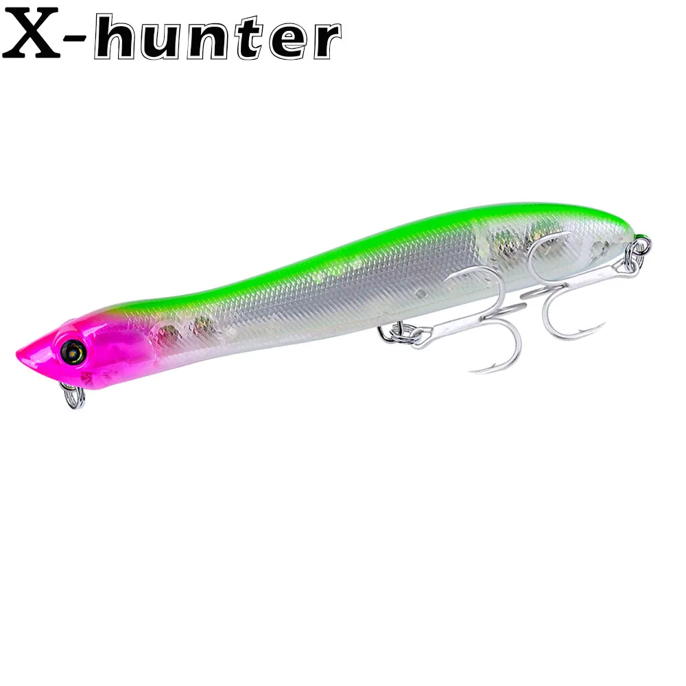 

12.5cm 19g Hard Plastic Popper Fishing Lures Floating Snakehead Topwater Surface Popper Bait Walk the Dog Rattle Wobbler Bass