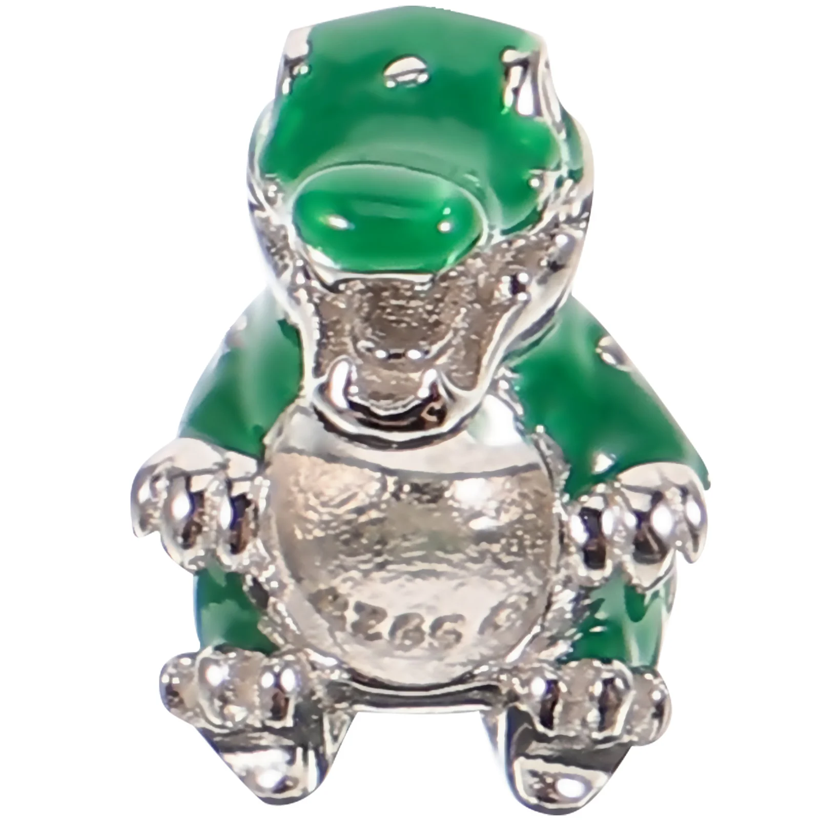 

Crocodile Charm Jewelry Making Baby Alligator Beads Green Decor Silver Ornament
