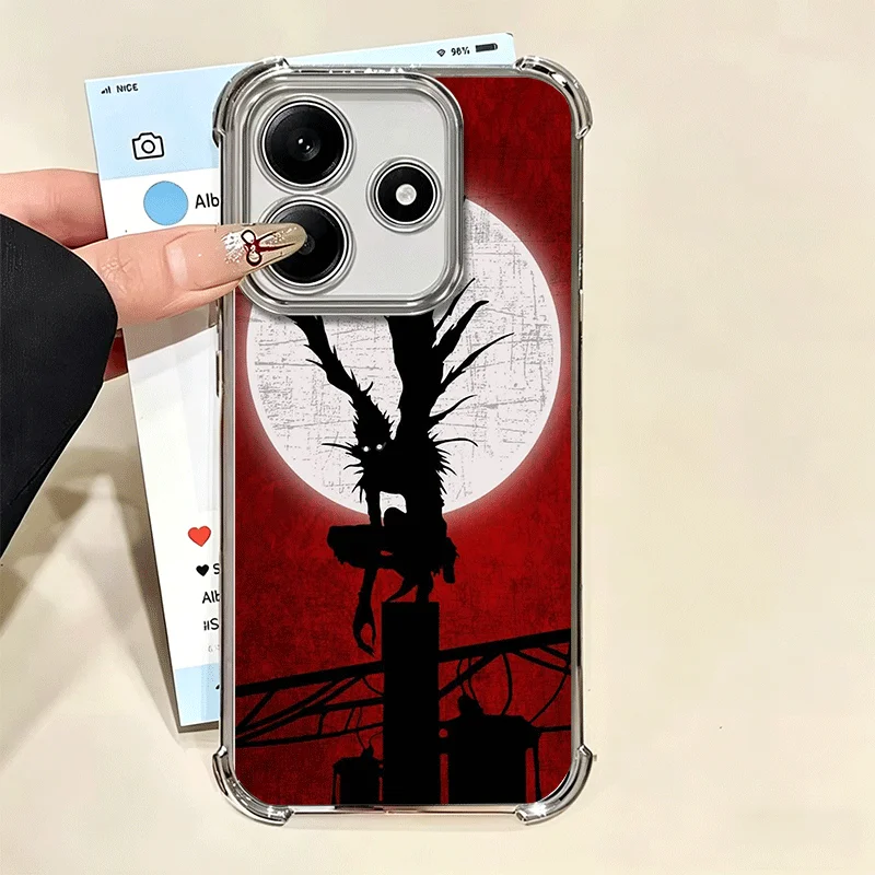 Фото Чехол для телефона N-Notes D-Deaths Anime Ryuk с покрытием для Xiaomi Redmi Note 14 15 Pro Plus 13 12 12S 11S 10S 11T 10 9S, противоударный №5