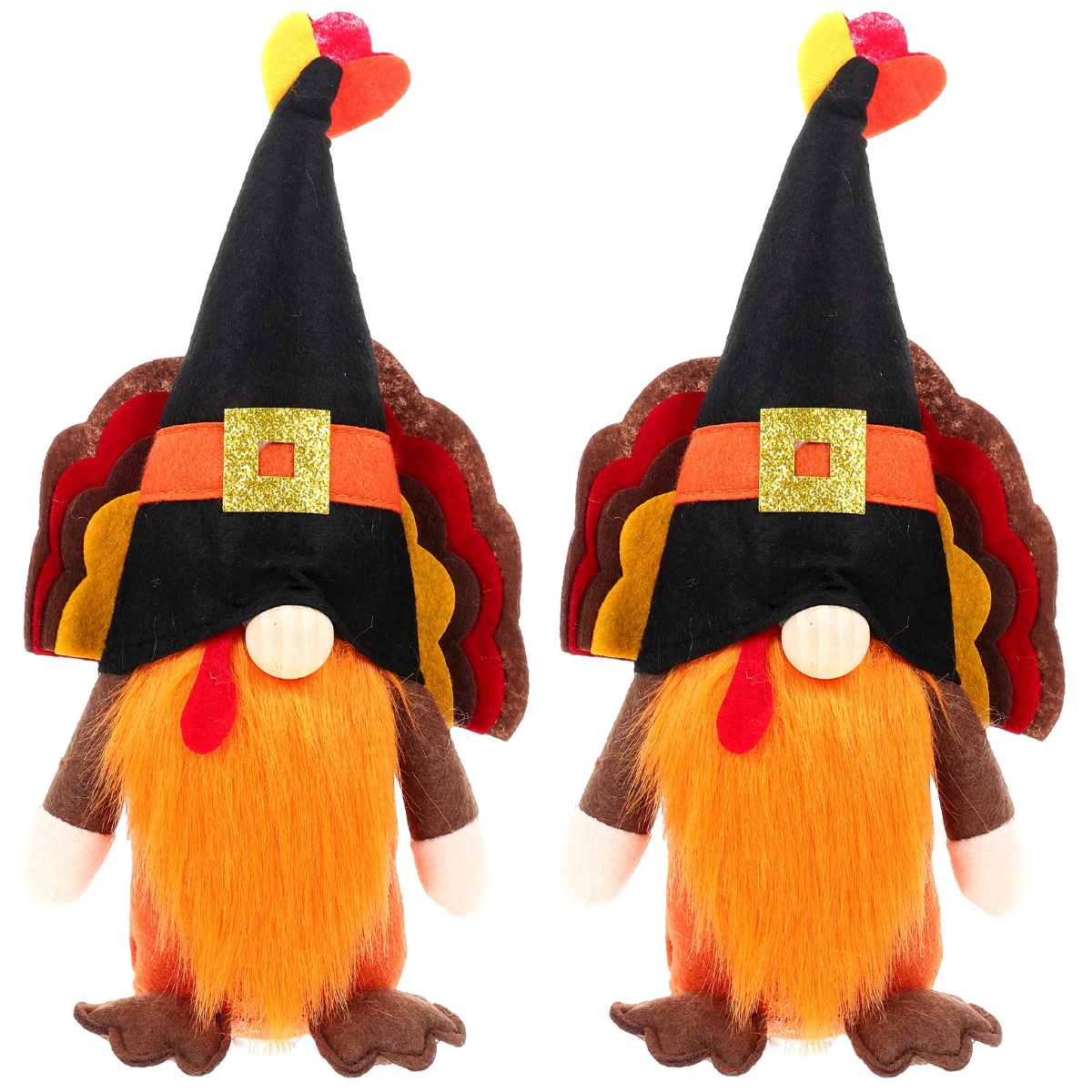 

2pcs Thanksgiving Day Gnome Decorative Faceless Doll Stuffed Gnome Adornment
