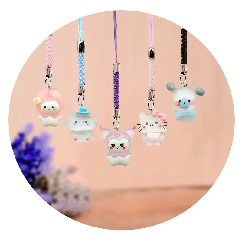 

Sanrio HelloKitty MyMelody Kuromi Cinnamoroll Pochacco Thin Flash Pendant Girl Cartoon U Disk Bag Pendant Mobile Phone Lanyard