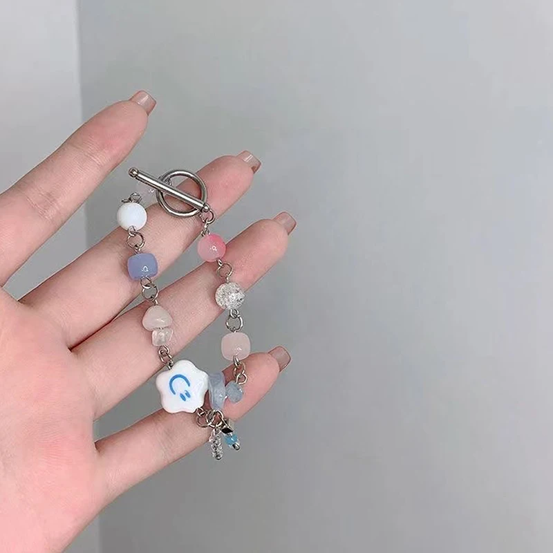 Женский браслет Y2k с бусинами в виде синего облака модный нишевой стиле Instagram