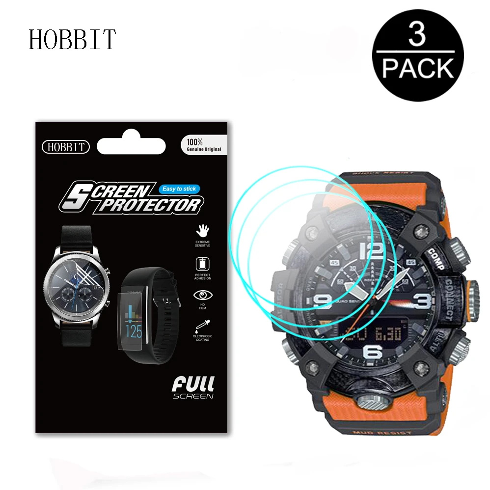 

3Pack For Casio G-SHOCK GG-B100 Watch 0.15mm TPU Screen Protector 1A9PR 1A3PR 1APR Anti-Scratch Clear HD Film not Glass