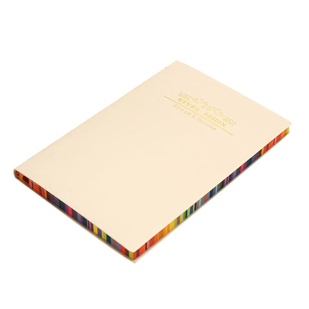 

Rainbow Edge A5 Notebook Leather Daily Weekly Planner Book Time Management Office School Travelling Paper Notepad