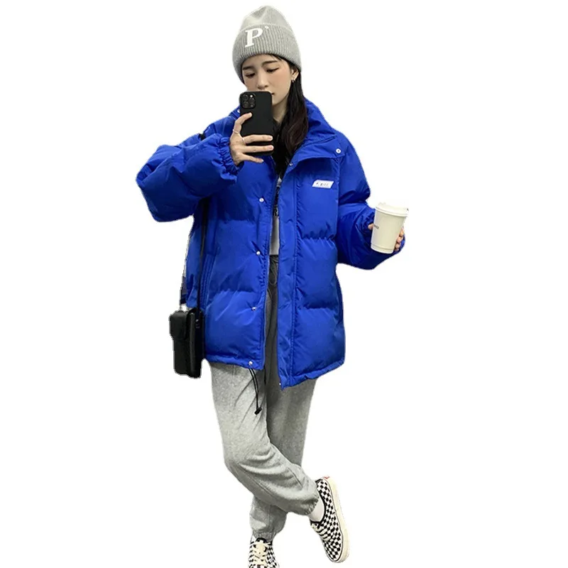 Klein Blue Cotton Clothes Female 2022 Winter Oversize Female Tide Senior Sense of Top 2022 Women's Clothing
