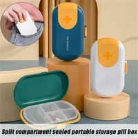 3colors travel medicine storage box sub packing box with lid compartment sealed medicine box convenient portable medicine box