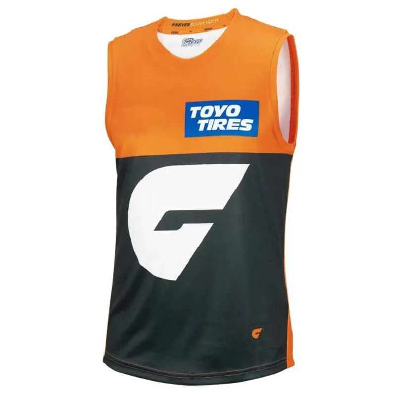 

2022 2023 gws giants afl guernsey casa-camisa de rugby dos homens Размер: S-3XL