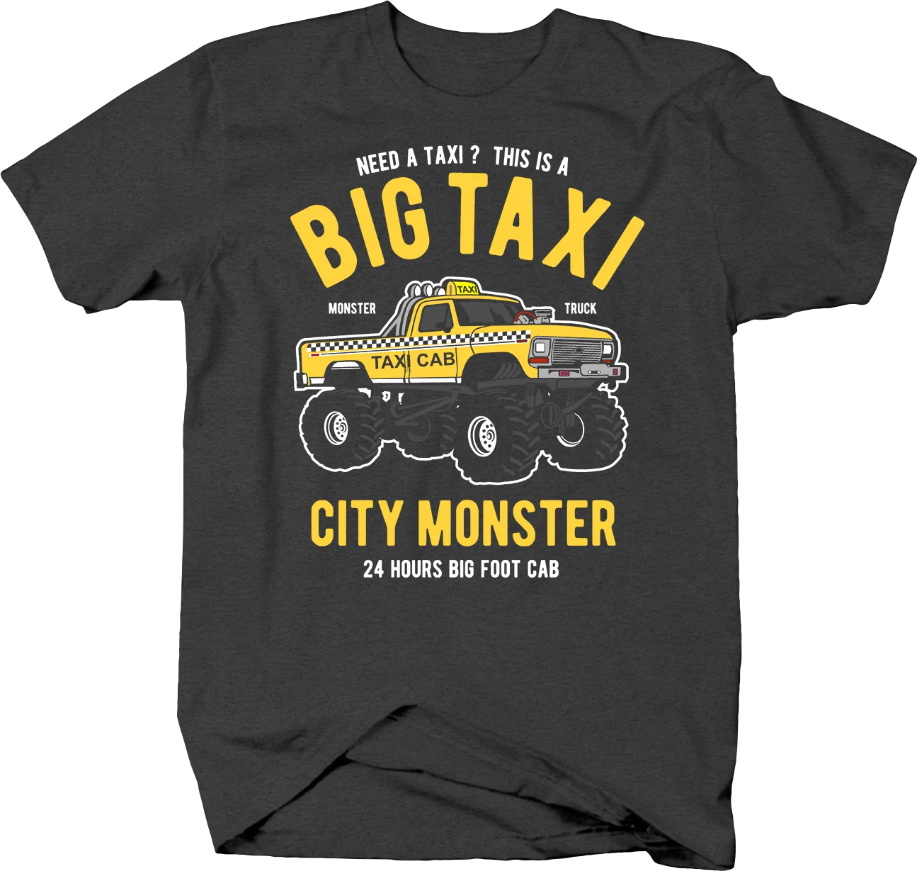 

Футболка мужская летняя с круглым вырезом, коротким рукавом и принтом такси