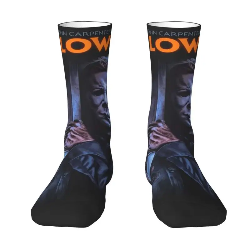 

Новинка мужские Майкл Майерс Хэллоуин из фильма ужасов платье носки унисекс дышащие теплые с 3D-принтом короткие носки