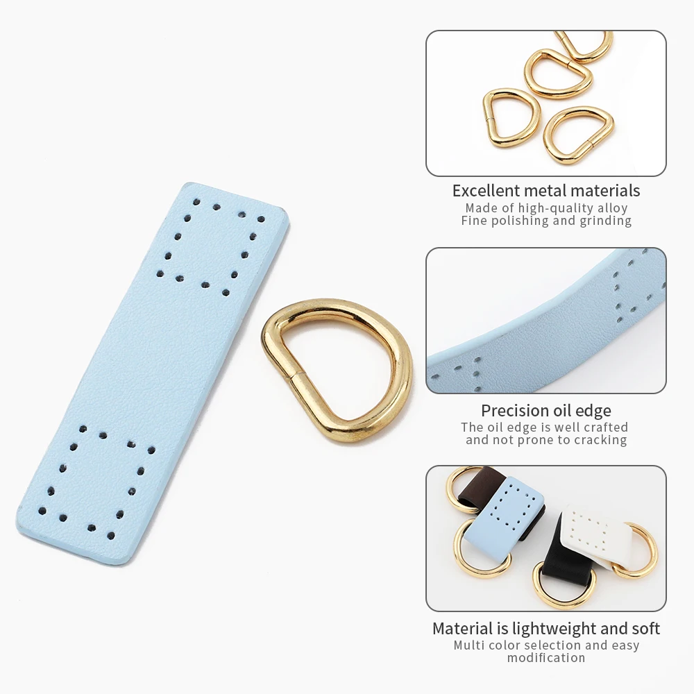 2 шт. пряжки для сумок ручной работы из кожи и металла