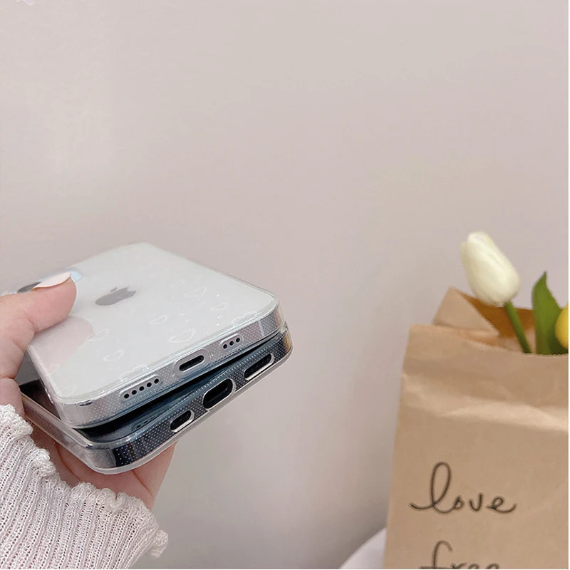 Прозрачный силиконовый чехол с градиентным лазером для iPhone 13 12 Mini 11 Pro Max X XR XS SE 2020 8