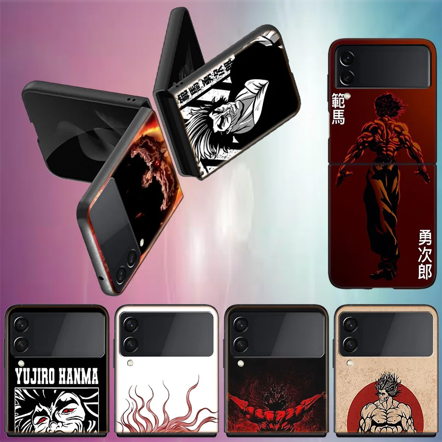 Чехол BAKI Hanma Yujiro с аниме для Samsung Galaxy Z Flip 5 4 3 противоударный жесткий чехол телефона