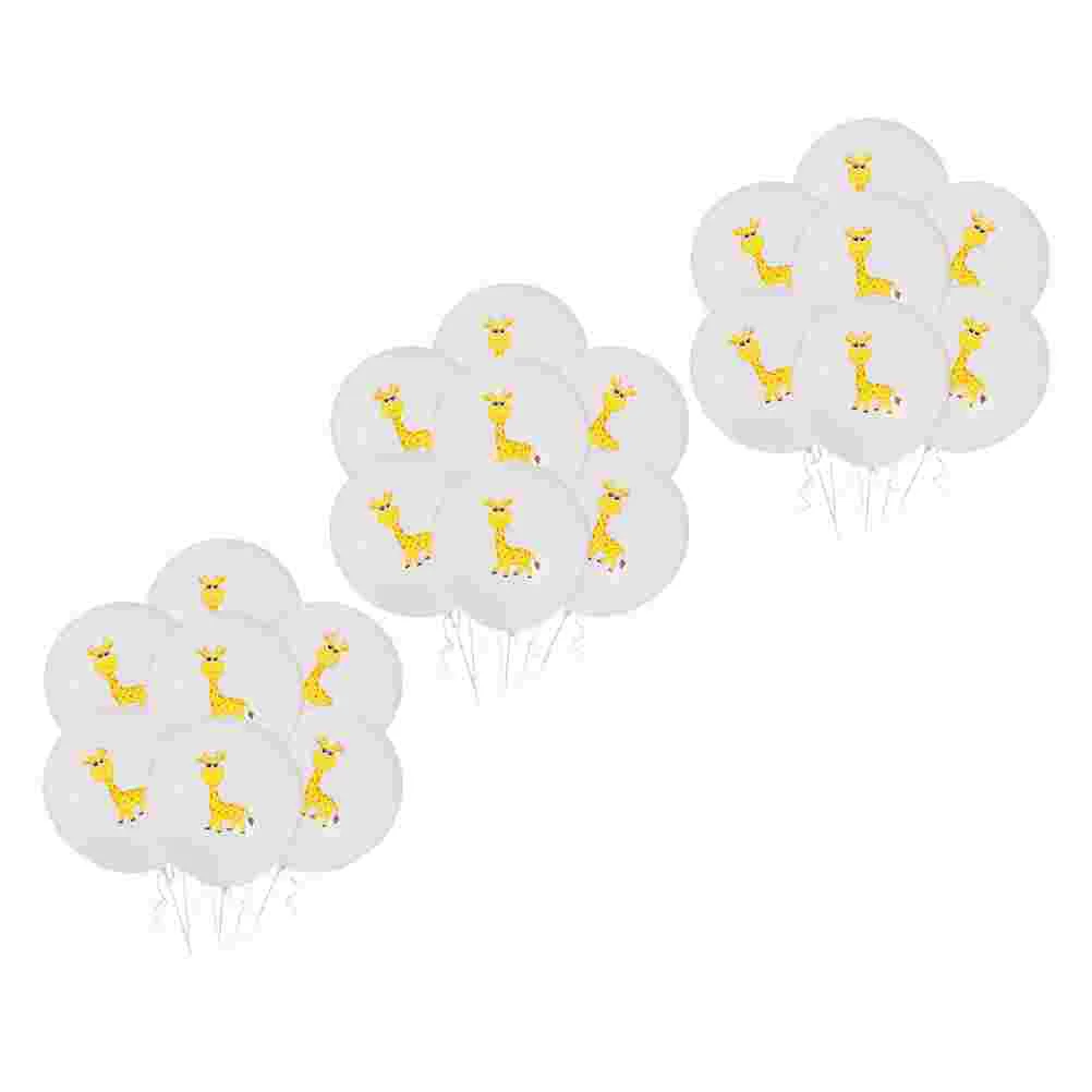 

Balloonslatex Decorative Animalsfor Kids Supplies Themed Birthday Decorations Ballons Printing Lovely Balloon Jungle Decoration