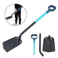 snow shovel aluminium alloy outdoor multifunction long handle folding snow mud shovel for climbing camping tool
