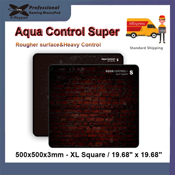 

500x500x3mm - XL Square / 19.68" x 19.68" x 1/8" X-raypad Aqua Control Super gaming mouse pad