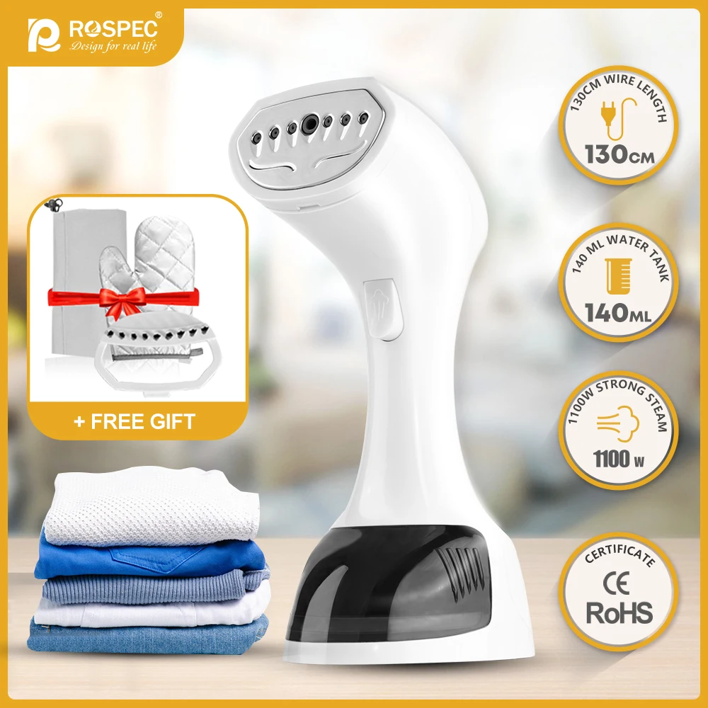 

ROSPEC 1100W Household Electric Garment Cleaner Handheld Garment Steamer Steam Hanging Ironing Machine Ironing Clothes Generator