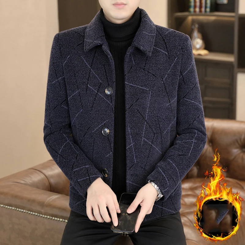 Мужская одежда пальто мужское мужской плащ шерстяное зима-осень мужская теплое