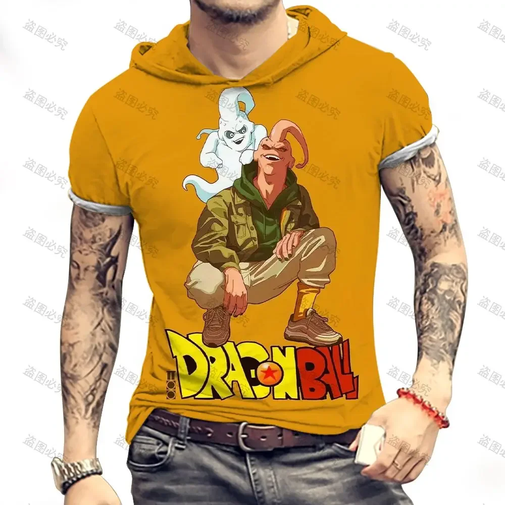 Высококачественная Мужская футболка с капюшоном Вегета Топы Драконий жемчуг Z