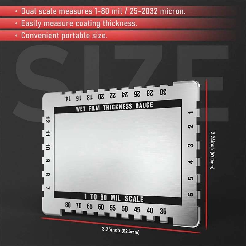 Прецизионный измеритель толщины мокрой пленки из алюминия стиль расчески