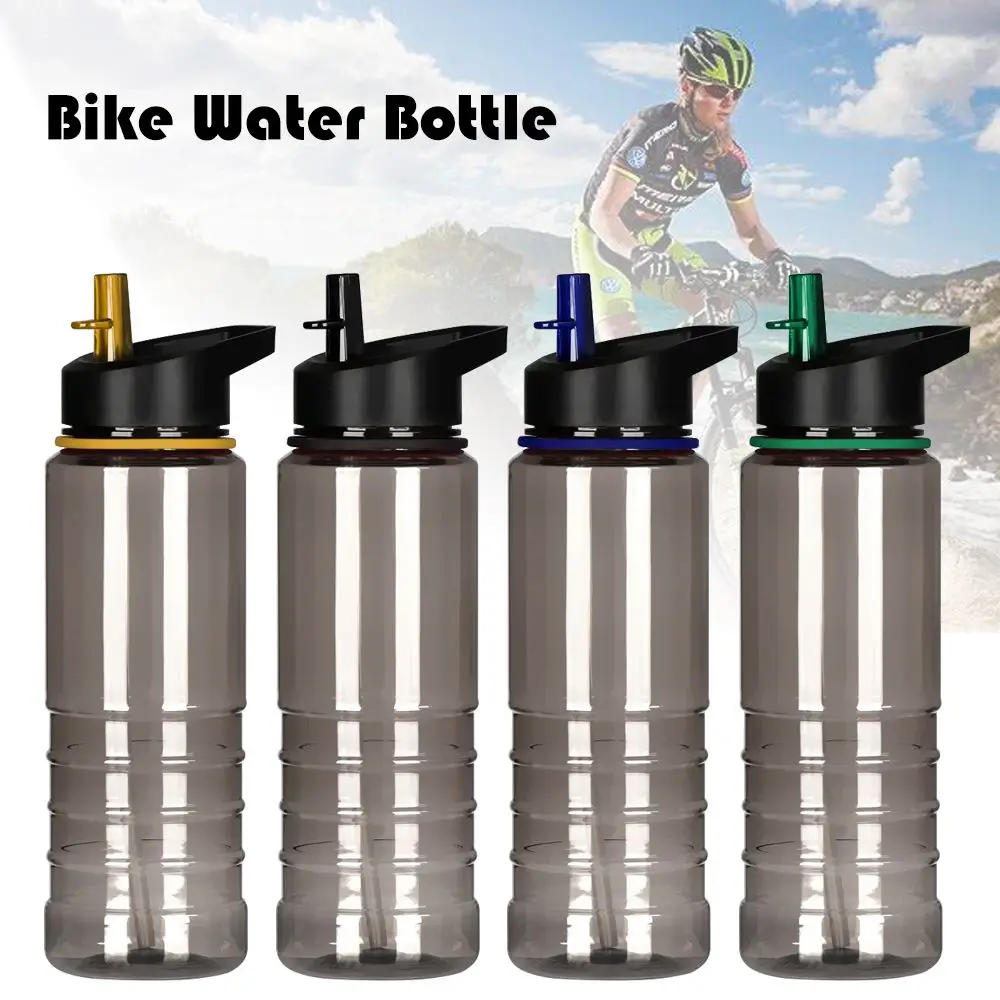 Flip Straw Drink Healthy Water Bottle Cycling Hiking Camping Drink Bottle with Lid Outdoor Portable Bottle