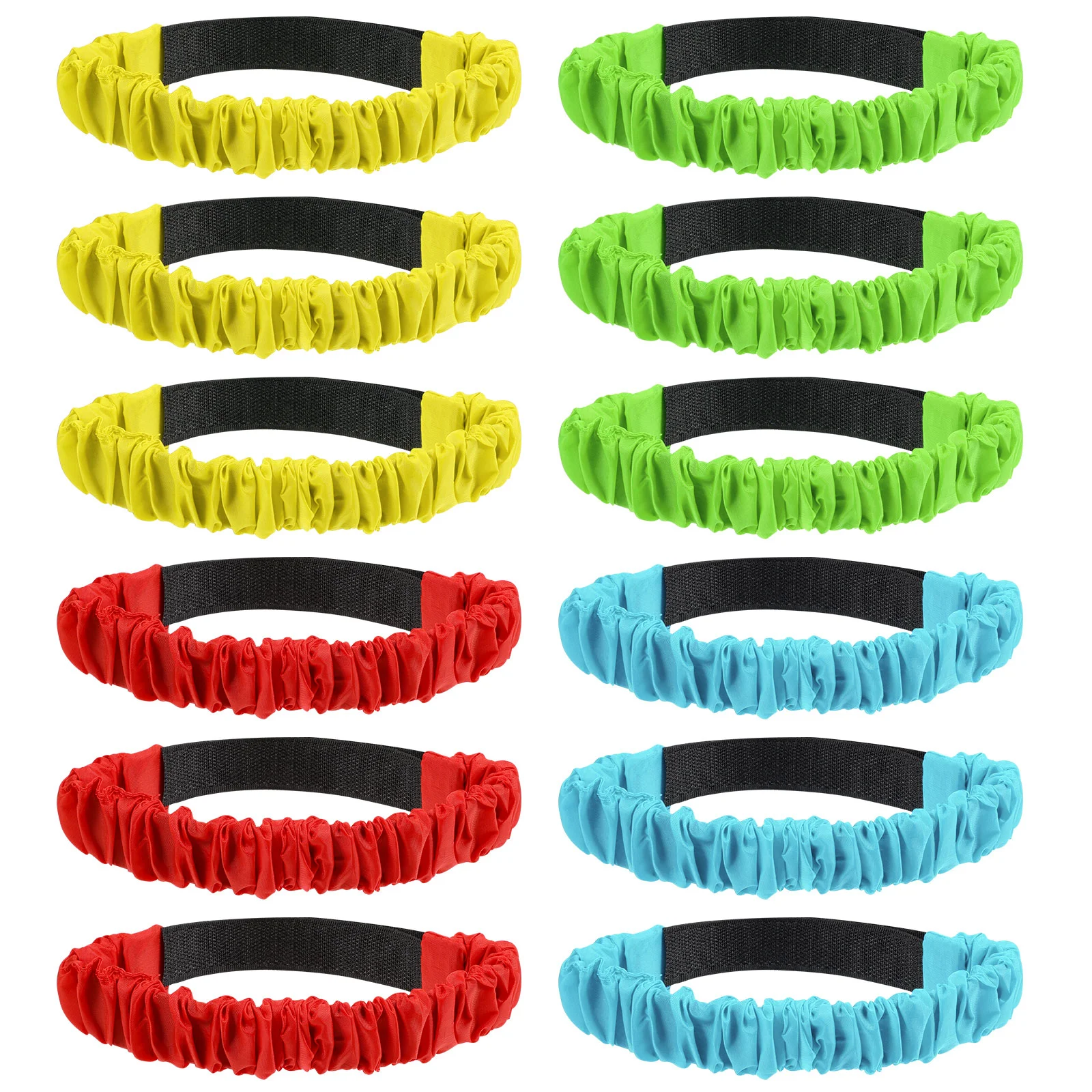 

TOYMYTOY 12pcs Legged Race Ties Elastic Tie Bands for Family Kids Friends Parties Relay Race Games