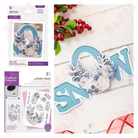 2022 christmas winter roses metal cutting dies and stamps scrapbook diy decoration embossing template paper craft knife moulds
