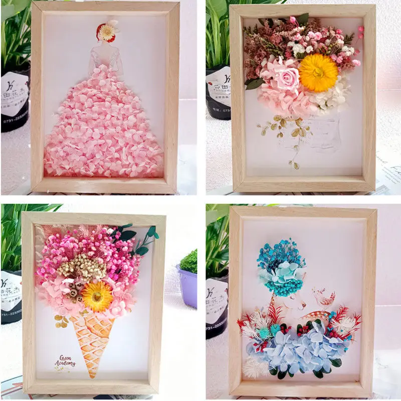 

New Picture Frames Dried Flower Plants Material For Making Craft DIY Accessories Decor Children Decorative Items For Home