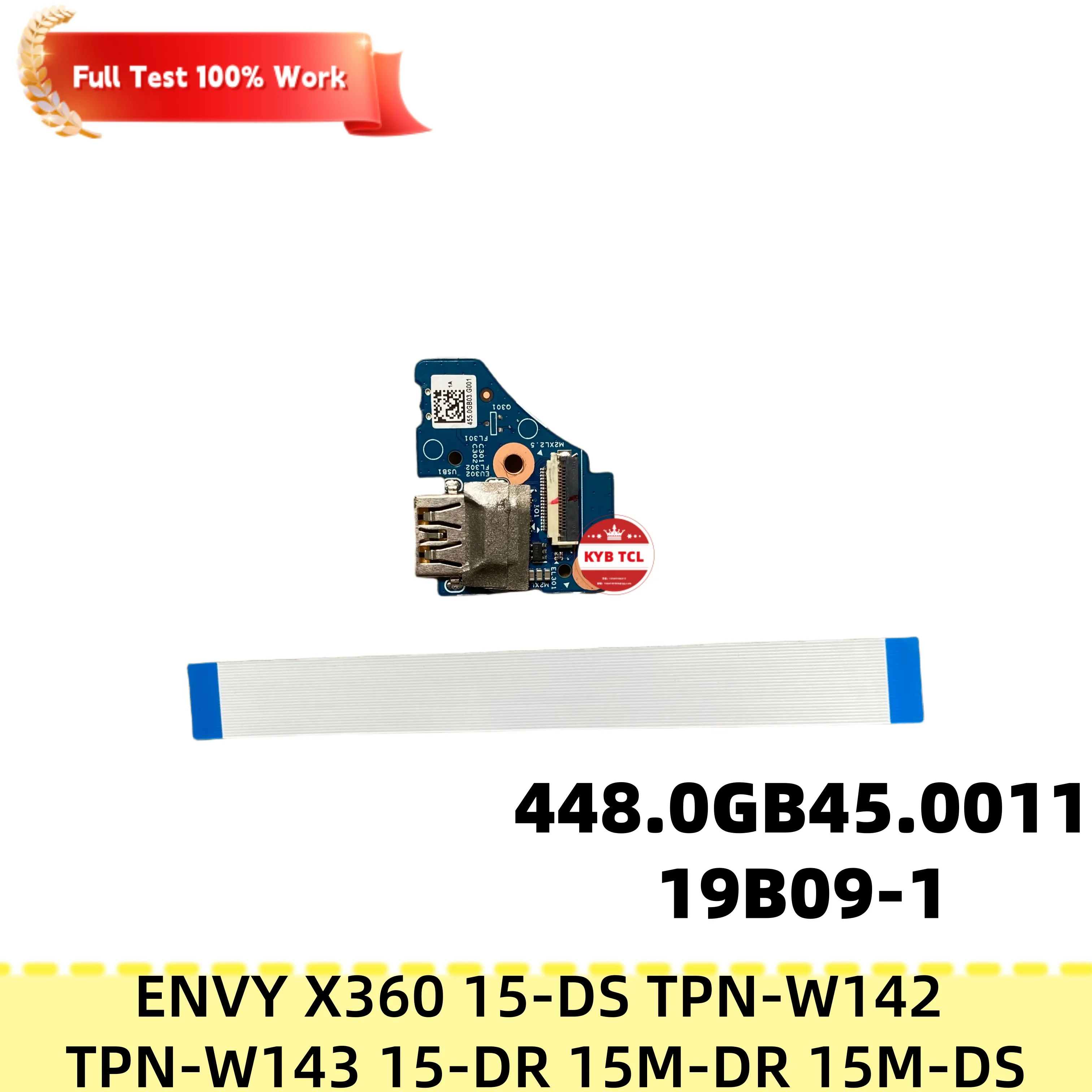 Фото L53542-001 19B09-1 19B07-1 19B40-1 448.0GB50.0011 448.0GB45.0011 Плата USB-вентилятора, кнопка питания, плата аудиокарты, плата считывателя карт для HP ENVY X360 15-DS TPN-W142 TPN-W143 15-DR 15M-DR 15M-DS L53541-001 №5
