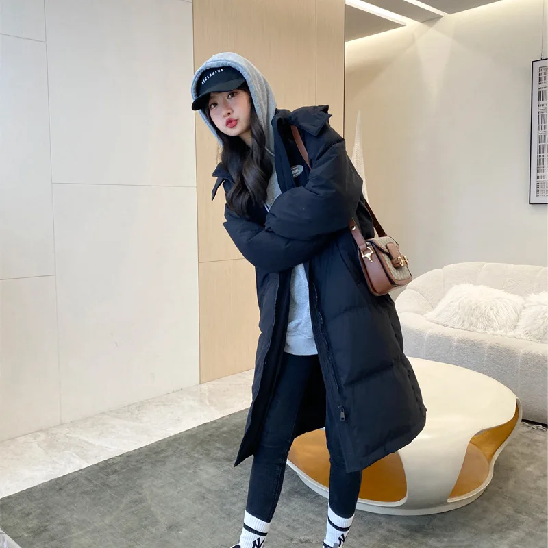 Down Jacket Female Short Paragraph 2022 Autumn and Winter New White Duck Down Loose Small Black Bread Clothes Winter